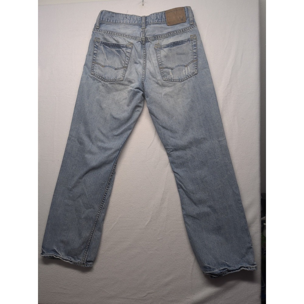American Eagle Jeans Mens 30x32 Blue Original Boot Cut Western Cowboy Faded - Picture 9 of 13